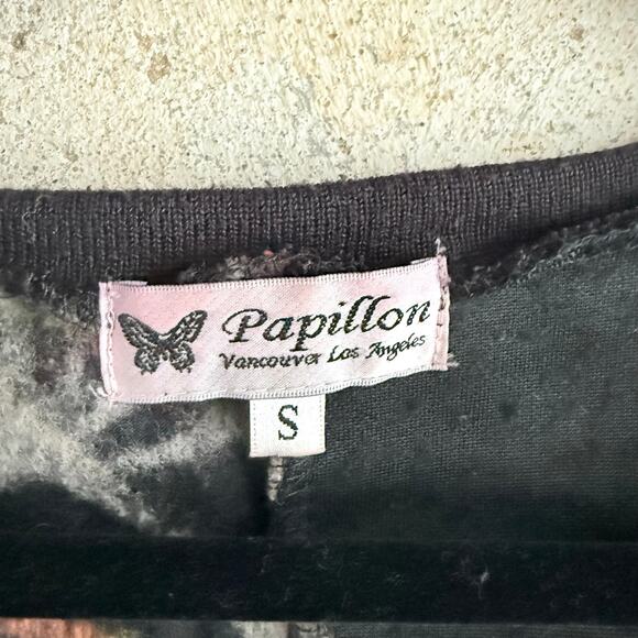 Boho Dress‎ Embroidered Asymmetrical Knit Tunic Black Sleeveless Artsy Y2K Small - Picture 4 of 6